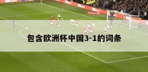 包含欧洲杯中国3-1的词条